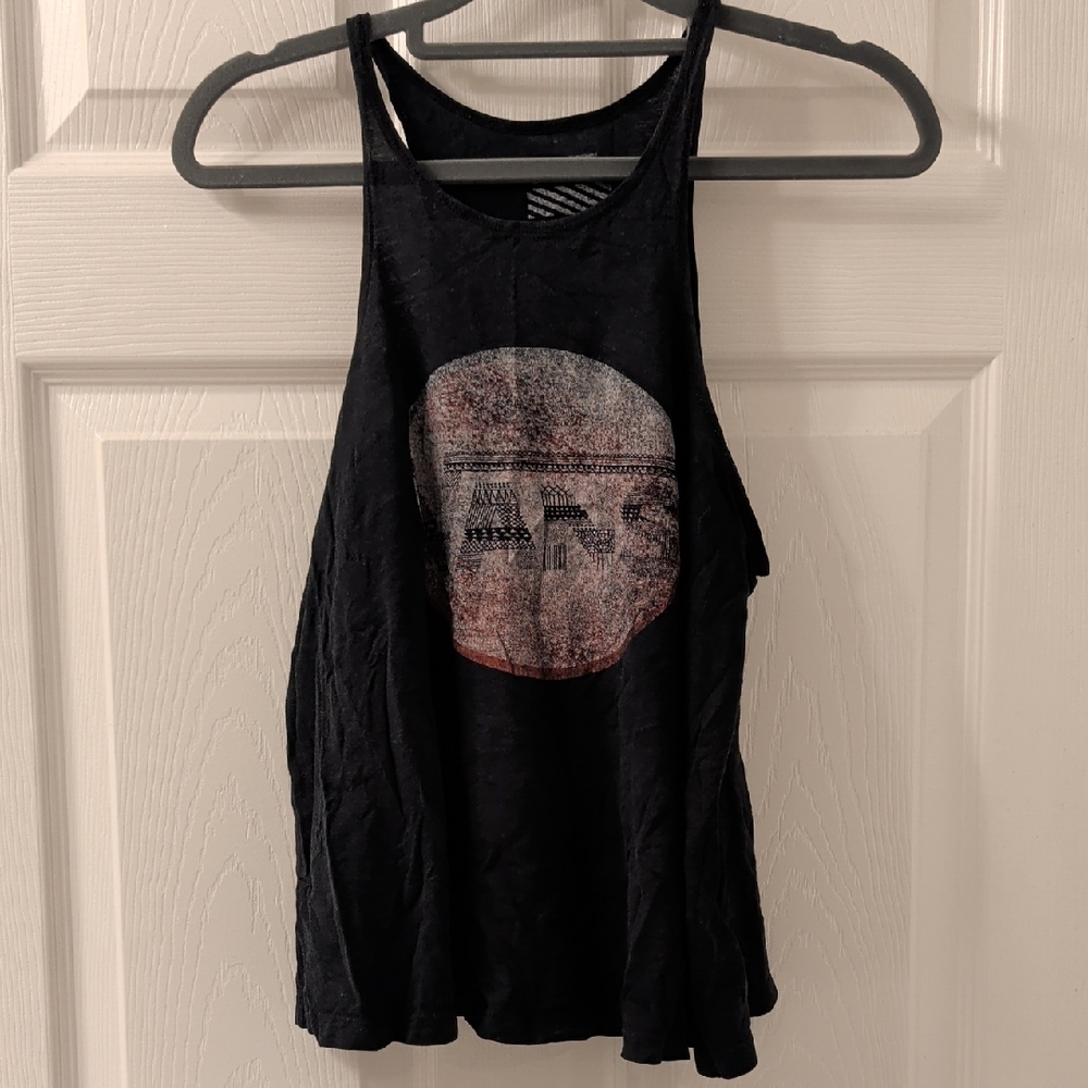Vans Black and Red Graphic Tank Top